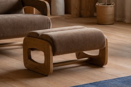 Gallery Direct Marco Footstool in Verona Sepia