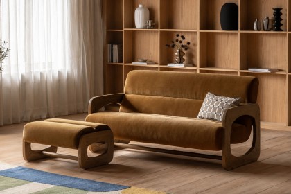 Gallery Direct Marco 3 Seater Sofa in Verona Golden
