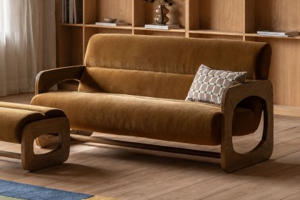 Gallery Direct Marco 3 Seater Sofa in Verona Golden