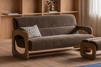 Gallery Direct Marco 3 Seater Sofa in Verona Sepia