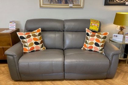 Ex-Display St Austell - La-Z-Boy Paris Leather 3 Seater Power Recliner Sofa with Head Tilt and Lumba