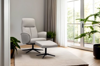 G Plan Ergoform Nysted Leather Manual Recliner Chair & Stool G Plan Ergoform Nysted Leather Manual Recliner Chair & Stool