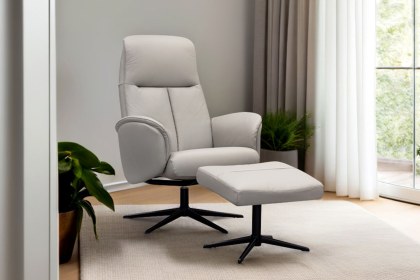 G Plan Ergoform Nysted Leather Manual Recliner Chair & Stool G Plan Ergoform Nysted Leather Manual Recliner Chair & Stool