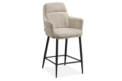 Bologna Fabric Bar Stool in Miami Toffee (Pair) Bologna Fabric Bar Stool in Miami Toffee (Pair)