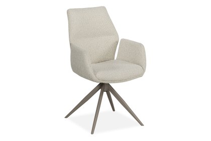 Faido Fabric Dining Chair in Touch Pearl (Pair)