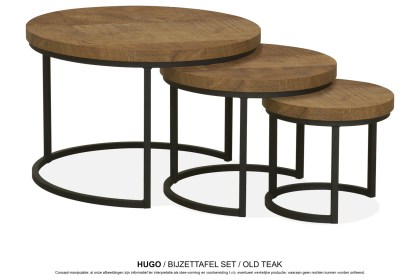 Hugo 3-Piece Coffee Nest of Tables Set Hugo 3-Piece Coffee Nest of Tables Set