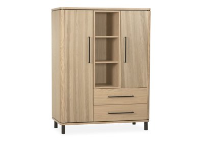 Medway Blond Oak Lamulux Wall Cabinet Display Cabinet