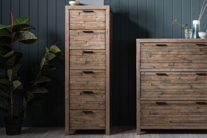 Tuscan Springs Reclaimed Wood 6 Drawer Tall Chest of Drawers Tuscan Springs Reclaimed Wood 6 Drawer Tall Chest of Drawers