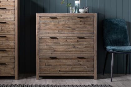 Tuscan Springs Reclaimed Wood 3 Drawer Chest of Drawers
