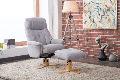 Dublin Swivel Recliner Chair and Stool