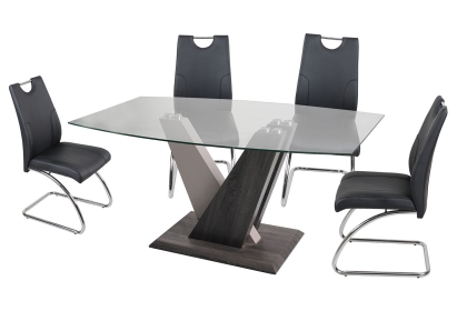 Zen Glass Dining Table with High Gloss Finish