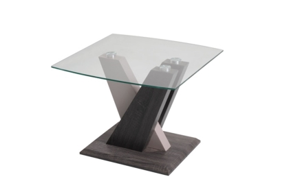 Zen Glass End Table with High Gloss Finish