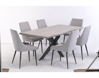 Raven Extending Dining Set (6 Chairs)
