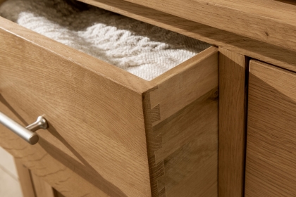 Chester Oak 1 Drawer Console Table 50cm Wide