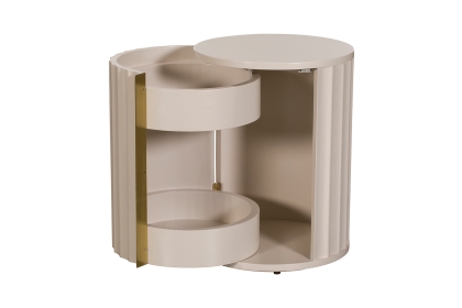 Lily Painted Mahogany Bedside (Left)
