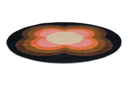 Orla Kiely Round Sunflower Pink Rug