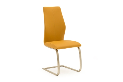 India Pumpkin Dining Chair with Brushed Steel Legs India Pumpkin Dining Chair with Brushed Steel Legs