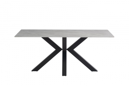 Cleveland Sintered Stone X-Frame 1.8m Dining Table with Rebecca Grey Top