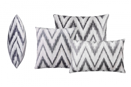 Scatter Cushion in Kilvington Chevron Charcoal Scatter Cushion in Kilvington Chevron Charcoal