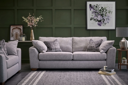 Mullion Upholstered 3 Seater Sofa