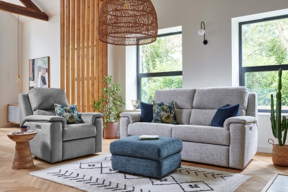 G Plan Harper Fabric Lumbar Recliner Small Sofa