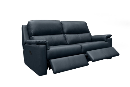 G Plan Harper Leather Lumbar Recliner Large Sofa