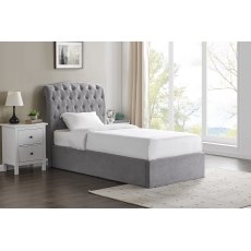 Rosalie Fabric Ottoman Storage Bed Frame in Light Grey