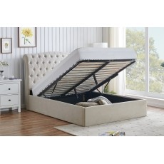 Rosalie Fabric Ottoman Storage Bed Frame in Natural Rosalie Fabric Ottoman Storage Bed Frame in Natural