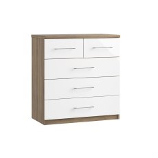 Calgary High-Gloss 3 + 2 Drawer Chest of Drawers