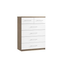 Calgary High-Gloss 4 + 2 Drawer Chest of Drawers