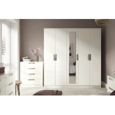 Milly High-Gloss 4 Drawer Chest of Drawers with Deep Drawer