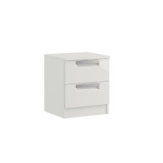 Milly High-Gloss 2 Drawer Bedside Table