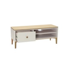 Vida Living Marlow TV Stand in Cashmere Oak and Taupe Vida Living Marlow TV Stand in Cashmere Oak and Taupe