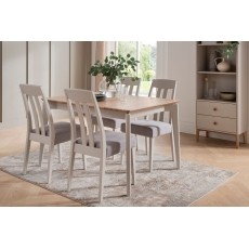 Vida Living Marlow Ext 125-165cm Dining Table Set in Cashmere Oak and Taupe Vida Living Marlow Ext 125-165cm Dining Table Set in Cashmere Oak and Taupe