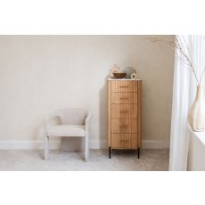 Reed Mango Wood & Marble 5 Drawer Tall Chest of Drawers Reed Mango Wood & Marble 5 Drawer Tall Chest of Drawers