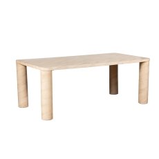 Ida Travertine Stone 150cm Dining Table with Cylindrical Legs Ida Travertine Stone 150cm Dining Table with Cylindrical Legs