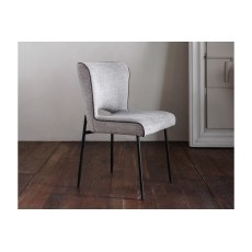 Maya Linen Dining Chair in Light Grey (Pair)