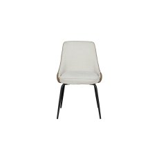 Sadie Biscuit Dining Chair with Fabric Seat and Diamond Leather Back