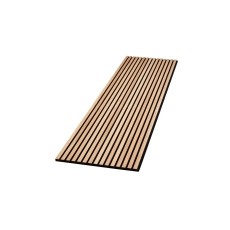 Pack of 2 - Natural Oak Decorative Acoustic Slat Wall Panel - 2400mm x 600mm