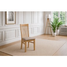 Devon 100% Solid Oak Slatted Back Dining Chair Devon 100% Solid Oak Slatted Back Dining Chair