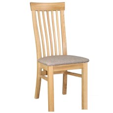 Devon 100% Solid Oak Slatted Back Dining Chair Devon 100% Solid Oak Slatted Back Dining Chair
