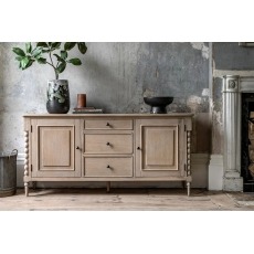 Gallery Direct Artisan Limewash Oak Large Sideboard with Bobbin Detail