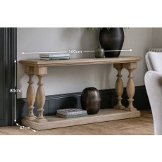 Gallery Direct Vancouver Rustic Pine Console Table