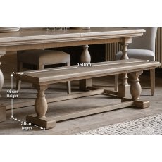 Gallery Direct Vancouver Rustic Pine Dining Bench