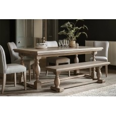 Gallery Direct Vancouver Rustic Pine Extending 200-250cm Dining Table Set & x6 Chairs