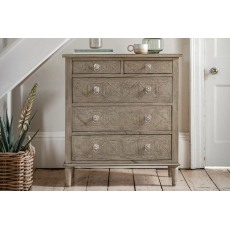 Gallery Direct Rustique French Colonial 5 Drawer Chest of Drawers