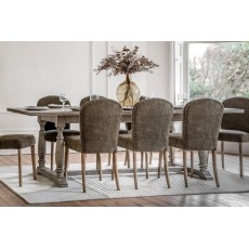 Gallery Direct Rustique French Colonial Extending Dining Table Set & 6 Hinton Chairs Gallery Direct Rustique French Colonial Extending Dining Table Set & 6 Hinton Chairs