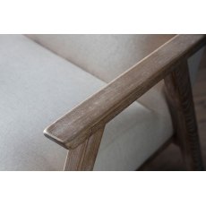 Gallery Direct Neyland Natural Linen Fabric Armchair