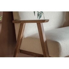 Gallery Direct Neyland Natural Linen Fabric 2 Seater Sofa