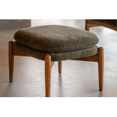 Gallery Direct Datsun Green Boucle Fabric Footstool Gallery Direct Datsun Green Boucle Fabric Footstool